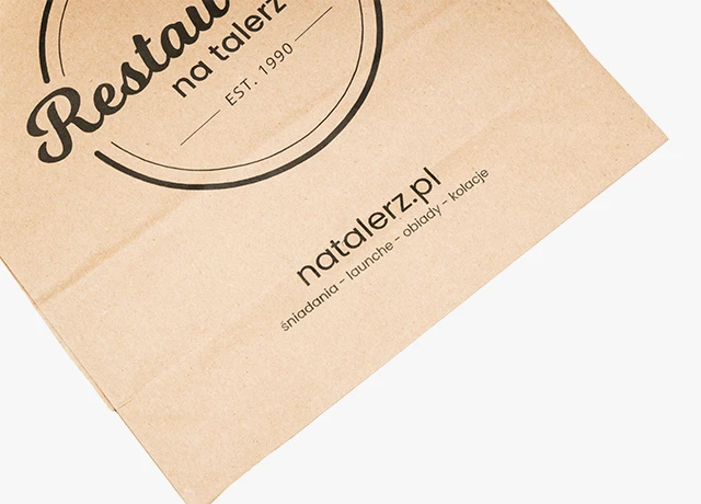 personalizowana torba papierowa z unikalnym nadrukiem dla gastronomii - idealna do dostarczania smakowitych posiłków